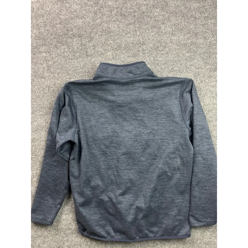 The North Face Full Zip Jacket Mens Large Blue Fleece Logo Patch Heathered